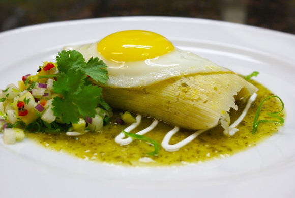 Sunny Fried Green Corn Tamales