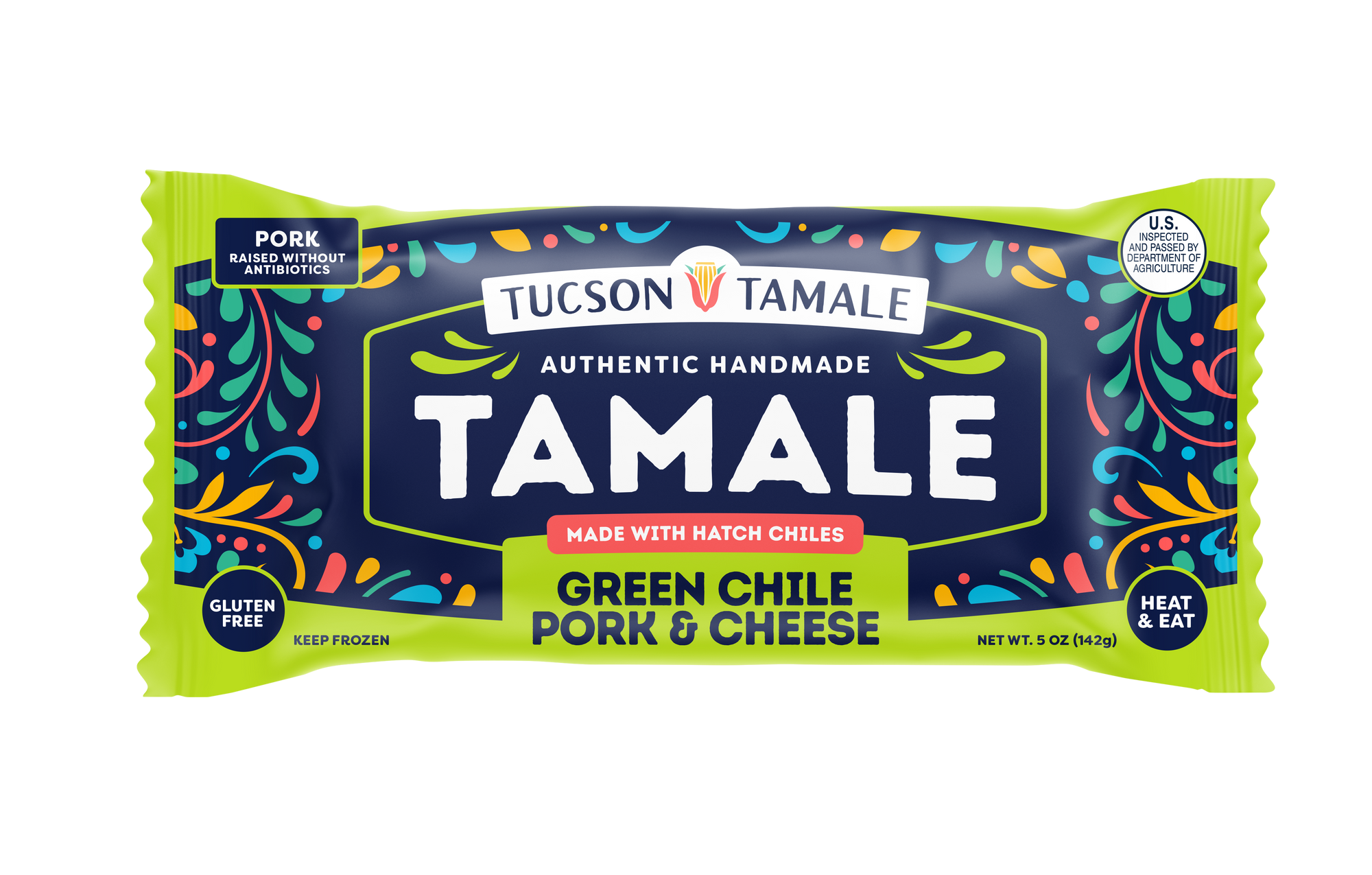 Green Chile Pork & Cheese Tamales