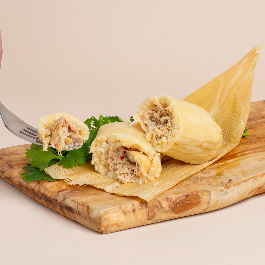 Green Chile Chicken Tamales
